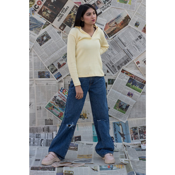 Wide Leg Ripped Jeans | Montivo Pakistan