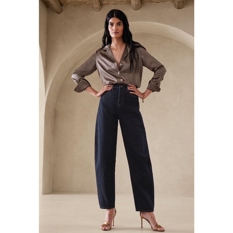 BR High Rise Barrel Fit Jeans | Montivo Pakistan