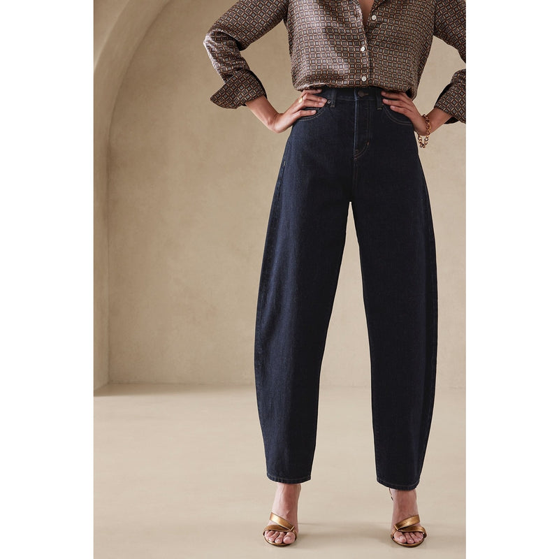 BR High Rise Barrel Fit Jeans | Montivo Pakistan