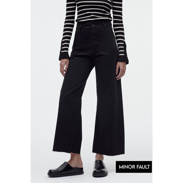 (Minor Fault) High Rise Black Wide Leg Jeans | Montivo Pakistan