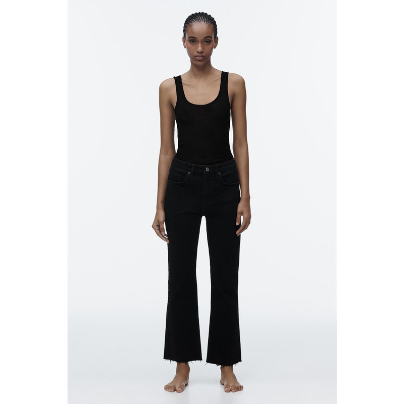 ZR Mini Flare Black Jeans | Montivo Pakistan