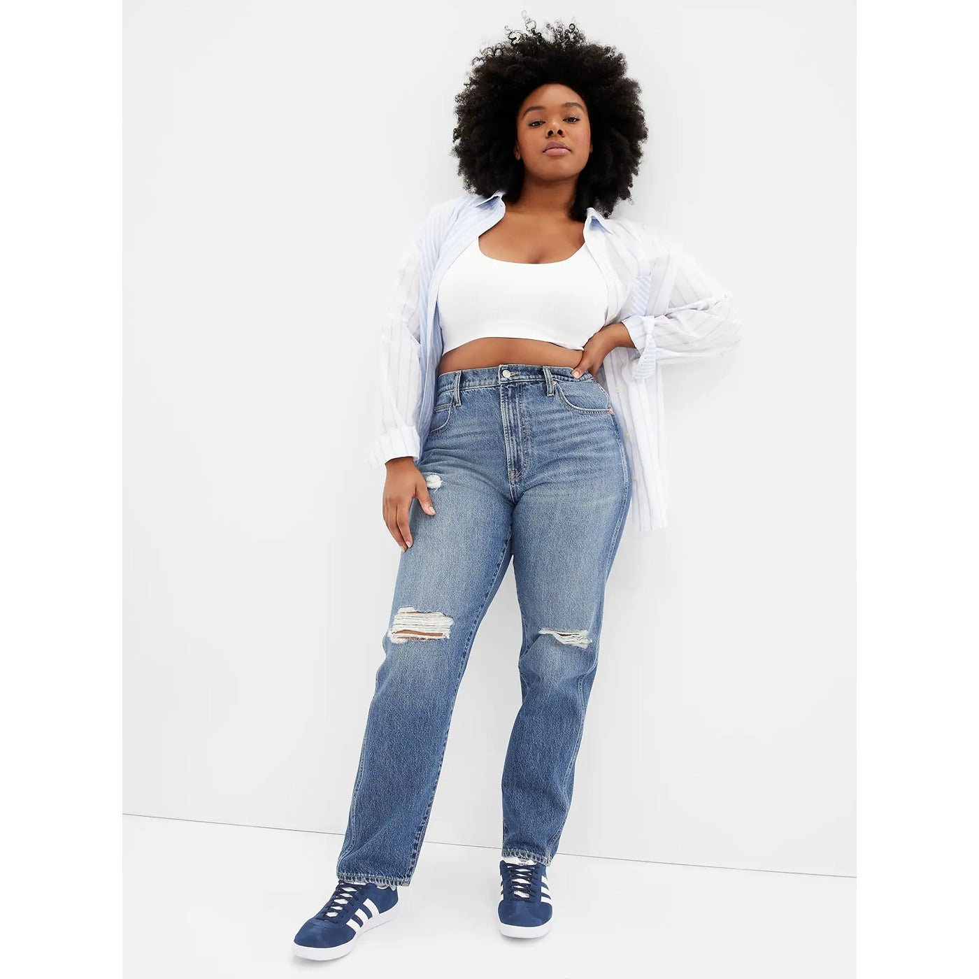 GP High Rise Destructed Mom Jeans | Montivo Pakistan