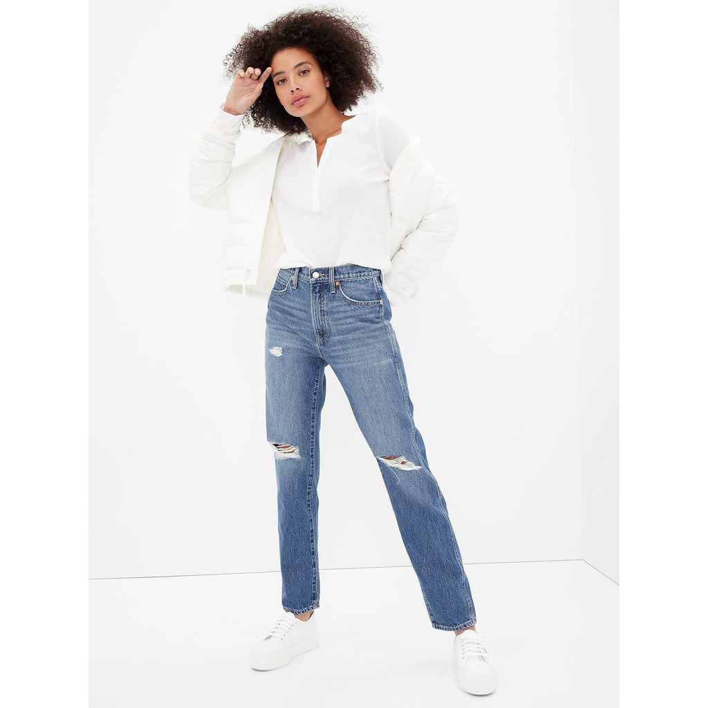 GP High Rise Destructed Mom Jeans | Montivo Pakistan