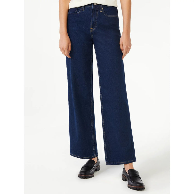 FA Full Wide Dark Blue Jeans | Montivo Pakistan