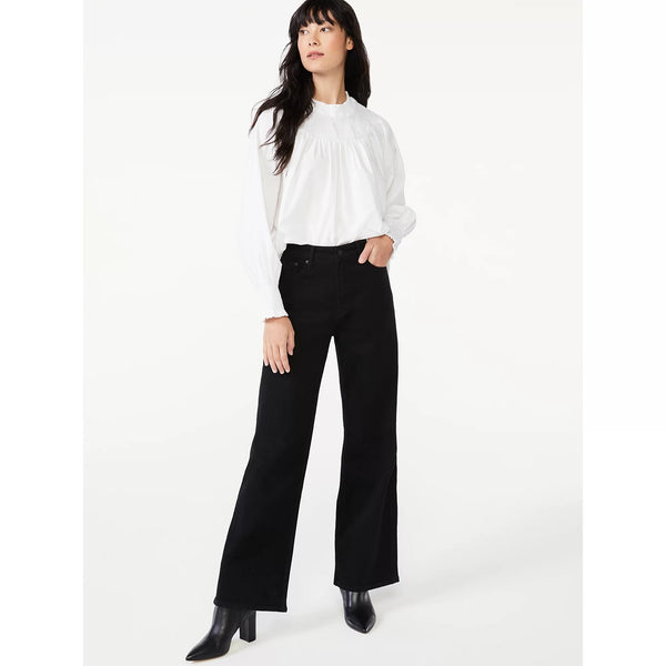 FA Full Wide Black Jeans | Montivo Pakistan