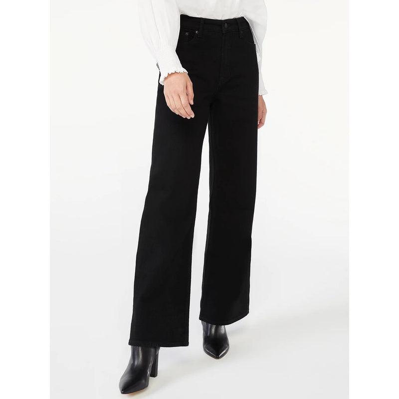 FA Full Wide Black Jeans | Montivo Pakistan