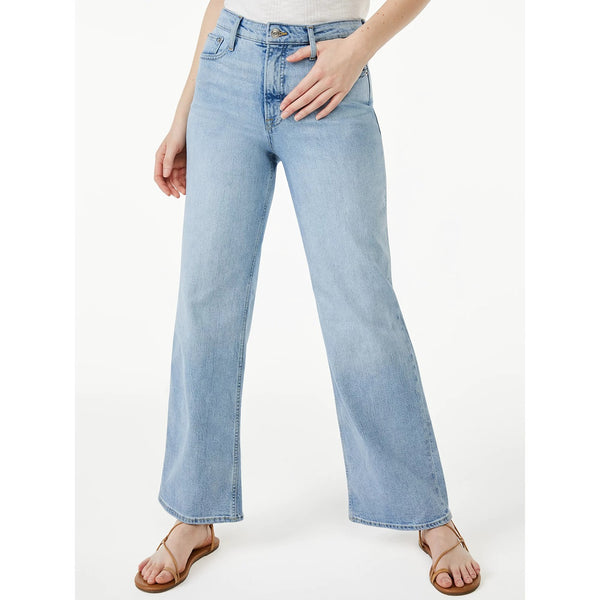 FA Full Wide Straight Light Blue Jeans | Montivo Pakistan