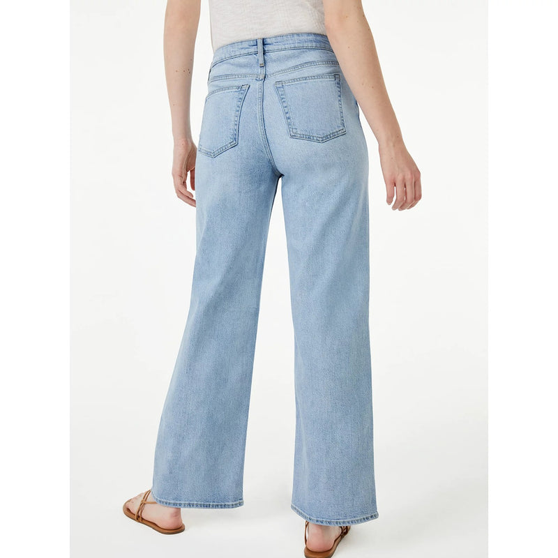 FA Full Wide Straight Light Blue Jeans | Montivo Pakistan