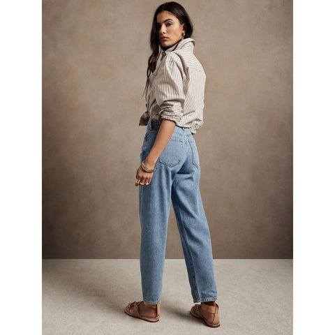 BR High Rise Barrel Fit Mom Jeans | Montivo Pakistan