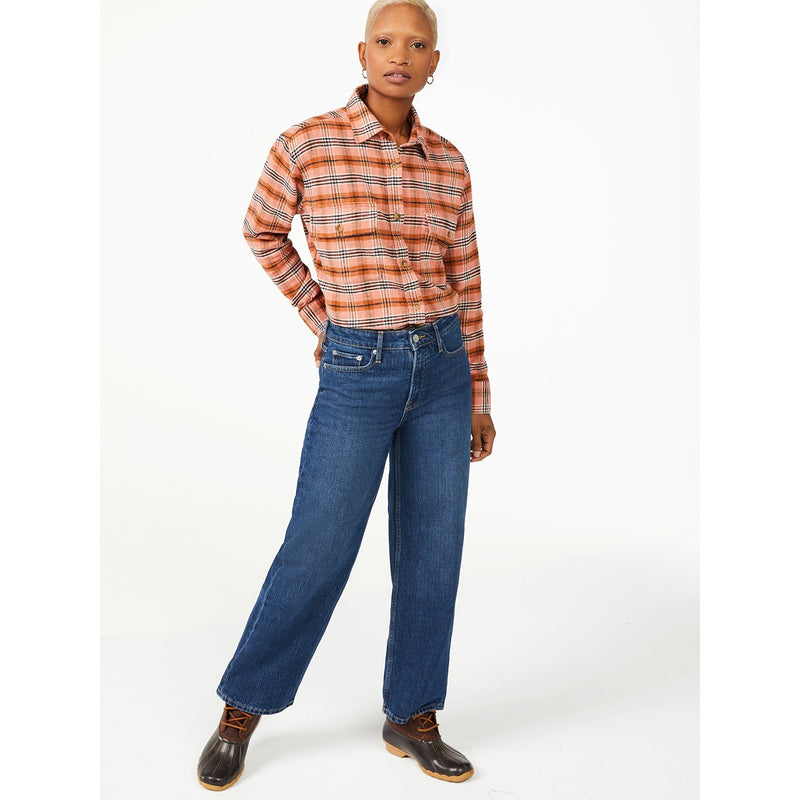 FA High Rise Crop Wide Straight Jean | Montivo Pakistan
