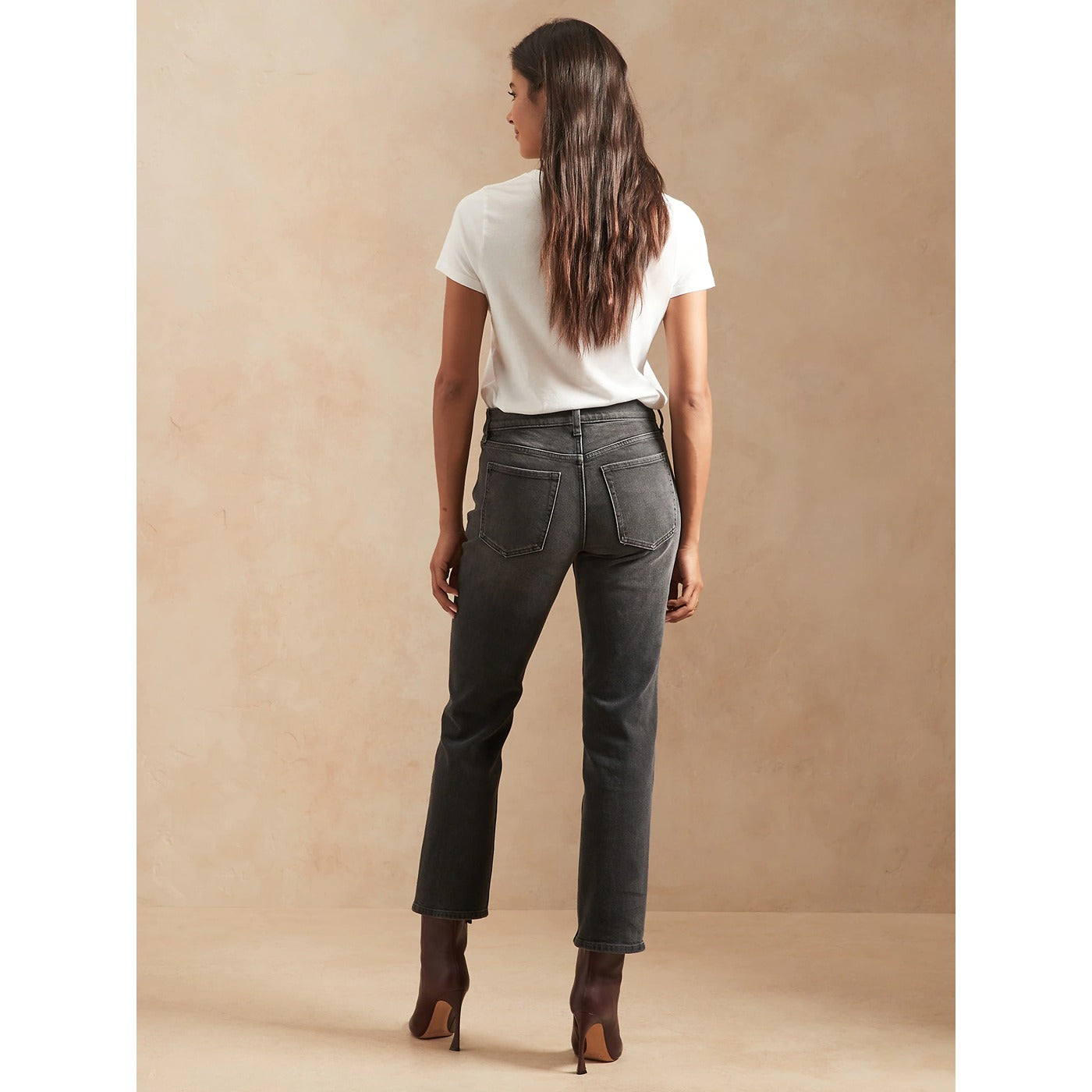 BR High Rise Charcoal Straight Jeans | Montivo Pakistan