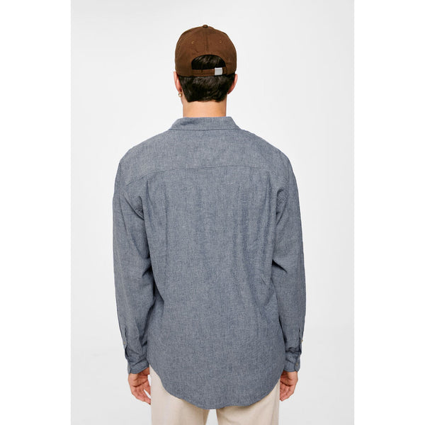 Grey Melange Slim Fit Oxford Shirt | Montivo Pakistan