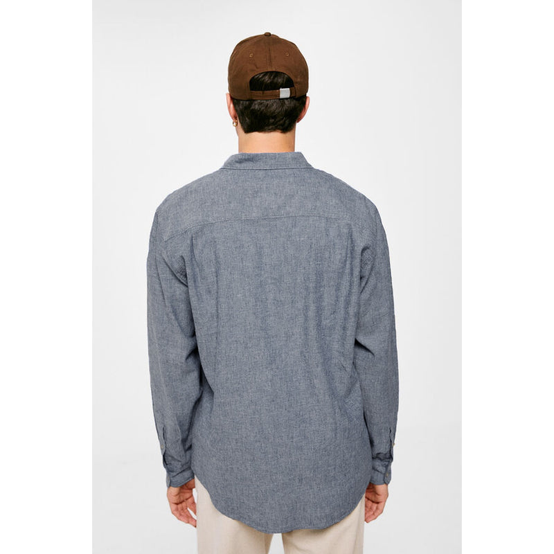 Grey Melange Slim Fit Oxford Shirt | Montivo Pakistan
