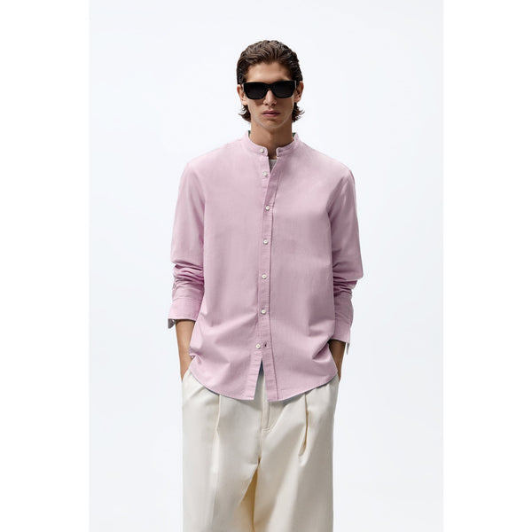 Light Pink Mao Collar Shirt | Montivo Pakistan