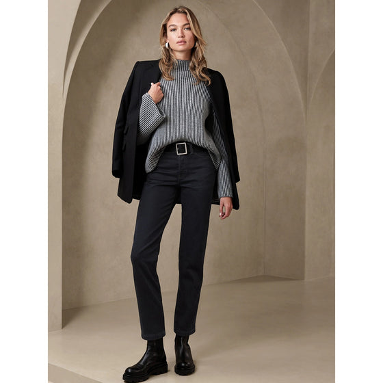 BR High Rise Straight Dark Blue Jeans | Montivo Pakistan