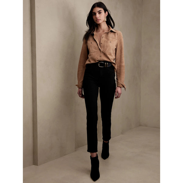 BR High-Waisted Power Slim Black Jeans | Montivo Pakistan