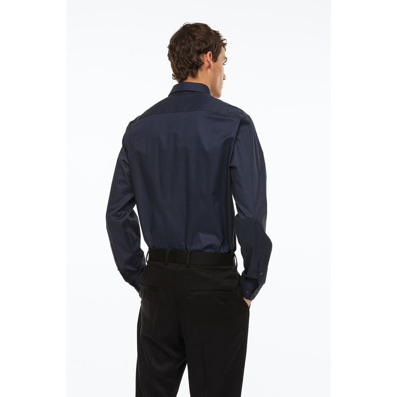 Paper Denim Navy Slim Fit Classic Shirt | Montivo Pakistan