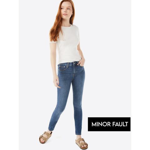 (Minor Fault) Blue High Rise Skinny Jeans | Montivo Pakistan