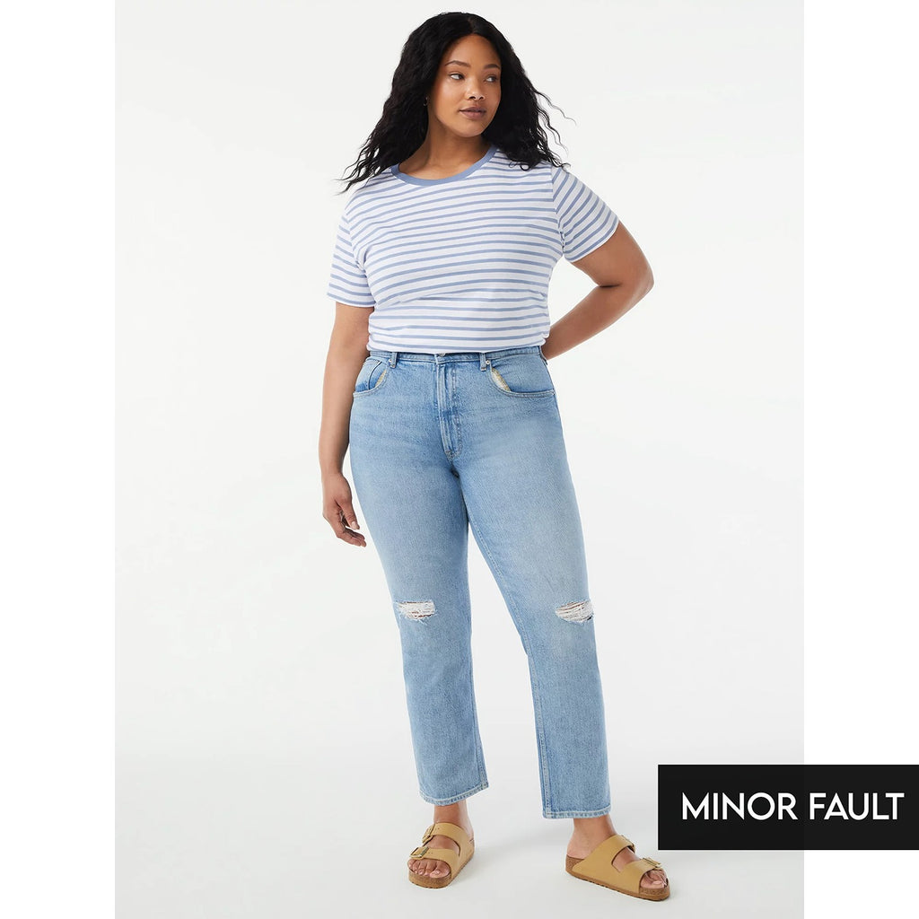 (Minor Fault) Super High Rise Straight Jeans | Montivo Pakistan