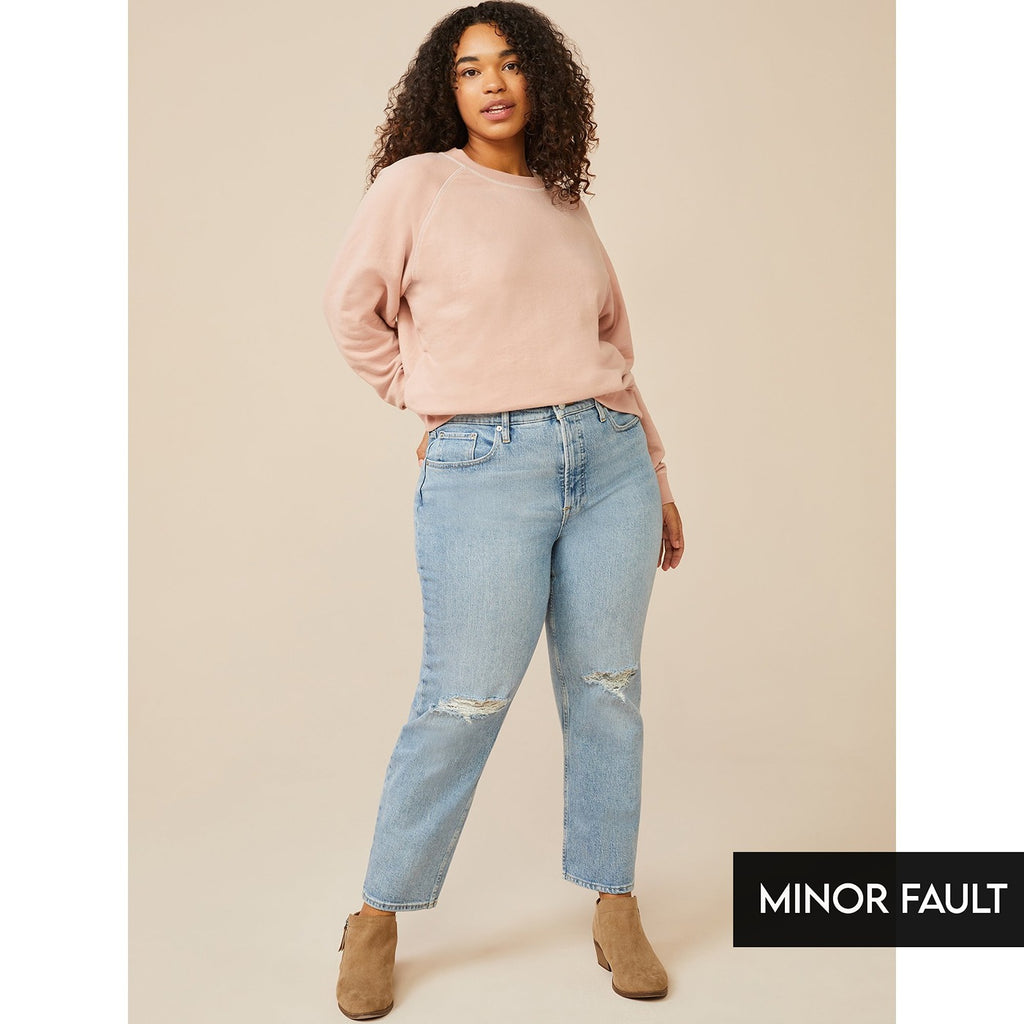 (Minor Fault) 90's Straight Ripped Jeans | Montivo Pakistan