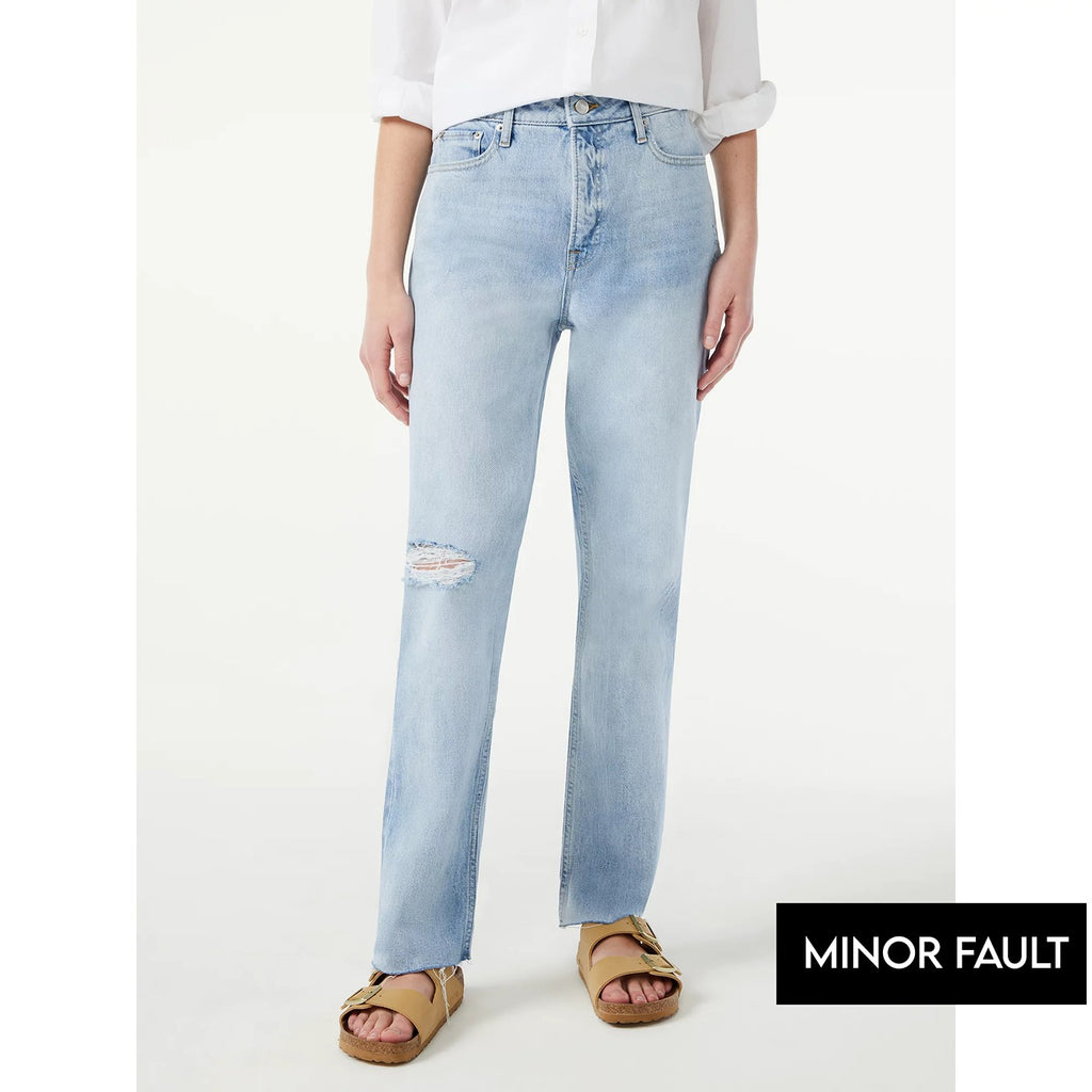 (Minor Fault) Super High Rise Straight Jeans | Montivo Pakistan