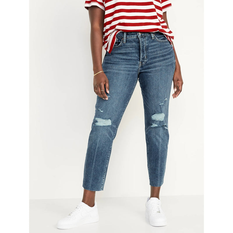 ON High Waist Mom Ripped Jeans | Montivo Pakistan
