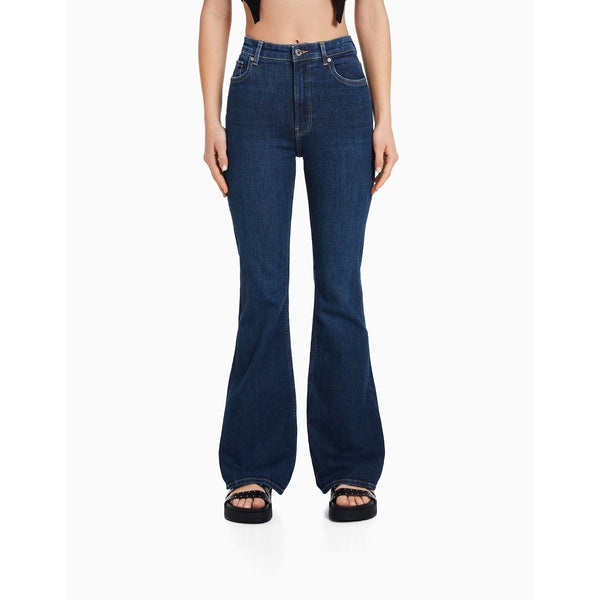 BSK High Rise Flare Blue Jeans | Montivo Pakistan