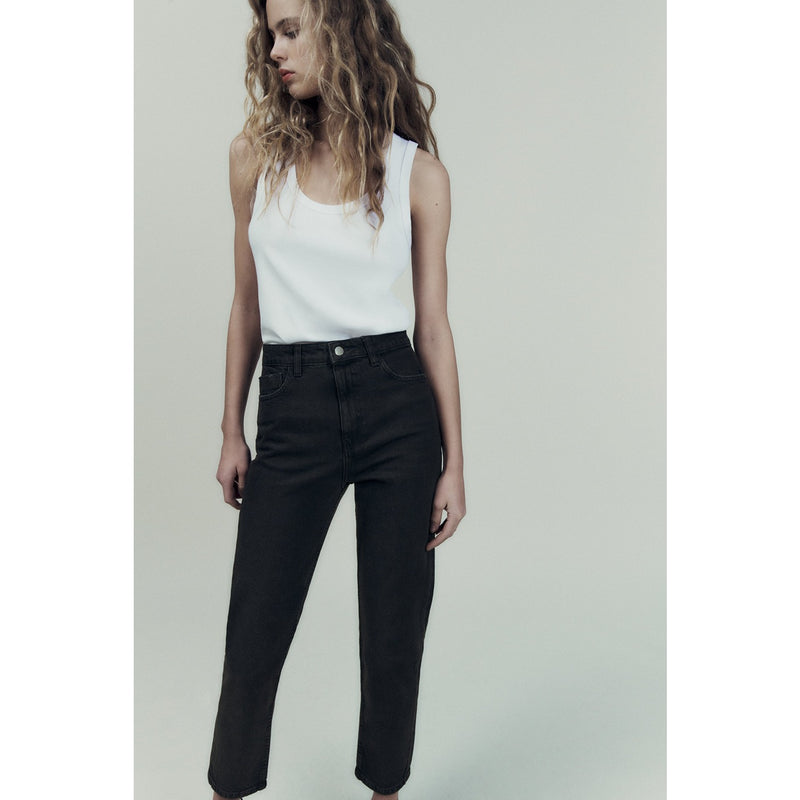 ZR Black Mom Fit High Rise Jeans | Montivo Pakistan