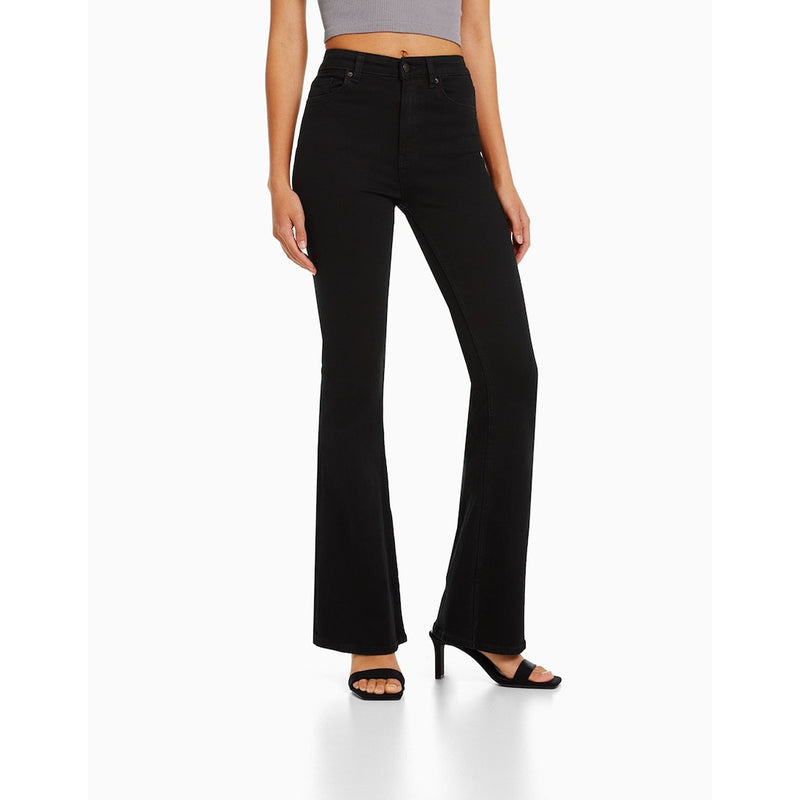 BSK High Rise Flare Black Jeans | Montivo Pakistan