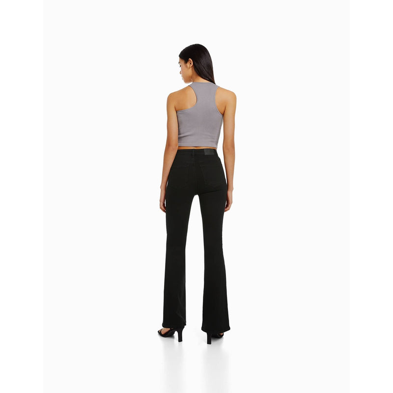 BSK High Rise Flare Black Jeans | Montivo Pakistan