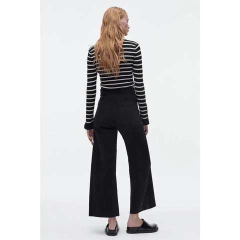 Black High Rise Wide Leg Jeans | Montivo Pakistan