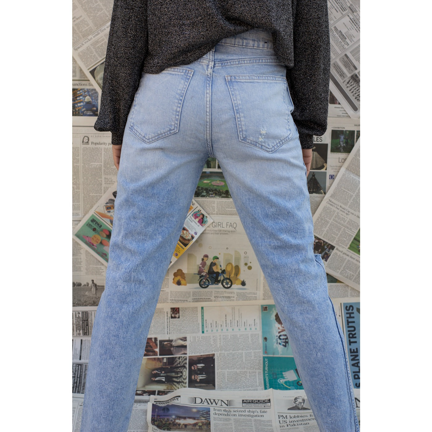 GP Blue High Rise Cigratte Jeans | Montivo Pakistan