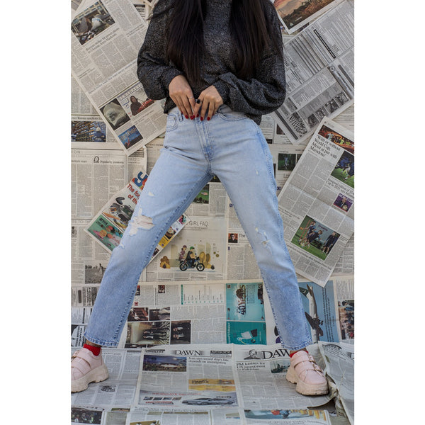 GP Blue High Rise Cigratte Jeans | Montivo Pakistan